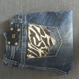 Size 30 signature rise skinny women's zebra print pockets Miss Me jeans